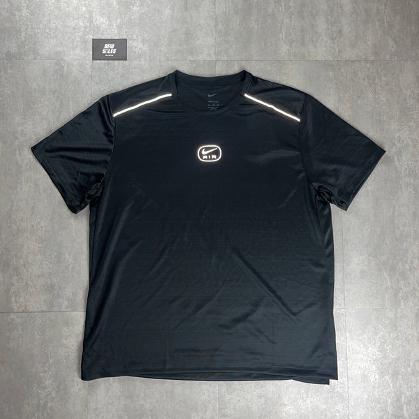 Nike Miler T-Shirt Black ‘Air Logo’