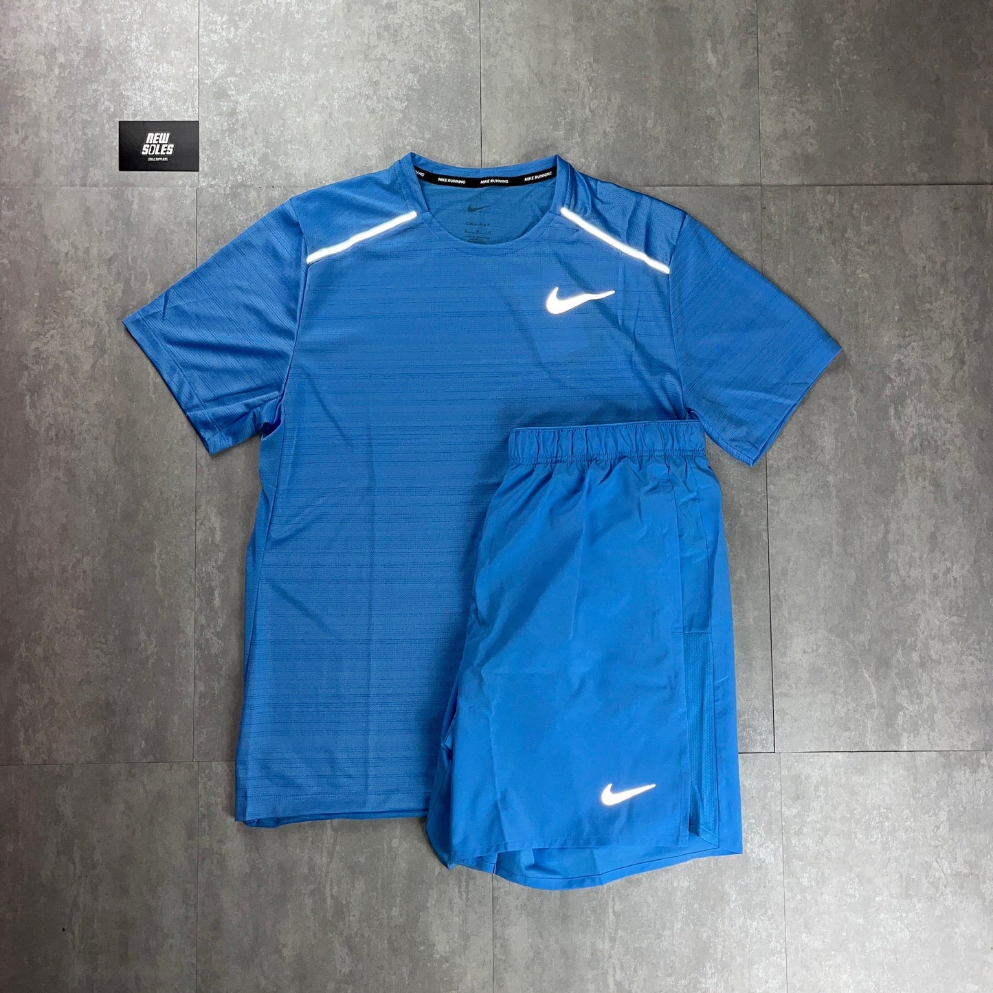 Nike Miler 1.0 T-Shirt & Challenger Shorts Set ‘University Blue’